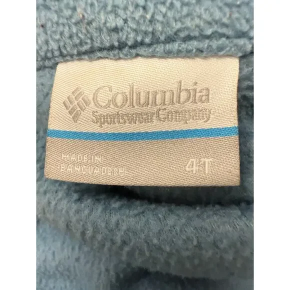 Columbia Boys' 4t Steens Mountain II Fleece Winter Jacket Orange yellow blue - Picture 2 of 5